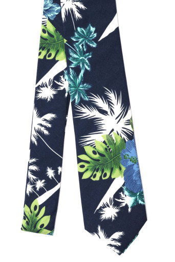 Tropical Navy Floral Tie
