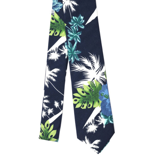 Tropical Navy Floral Tie